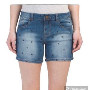 1822 Denim All Over Star Print High Waisted Shorts | Size 6